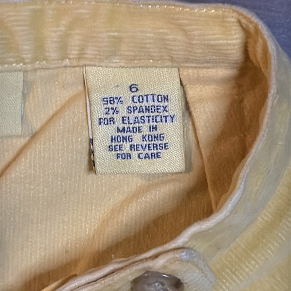 Limited Vintage Butter Yellow High Waisted Straight Leg Super Soft Corduroys - Picture 6 of 7